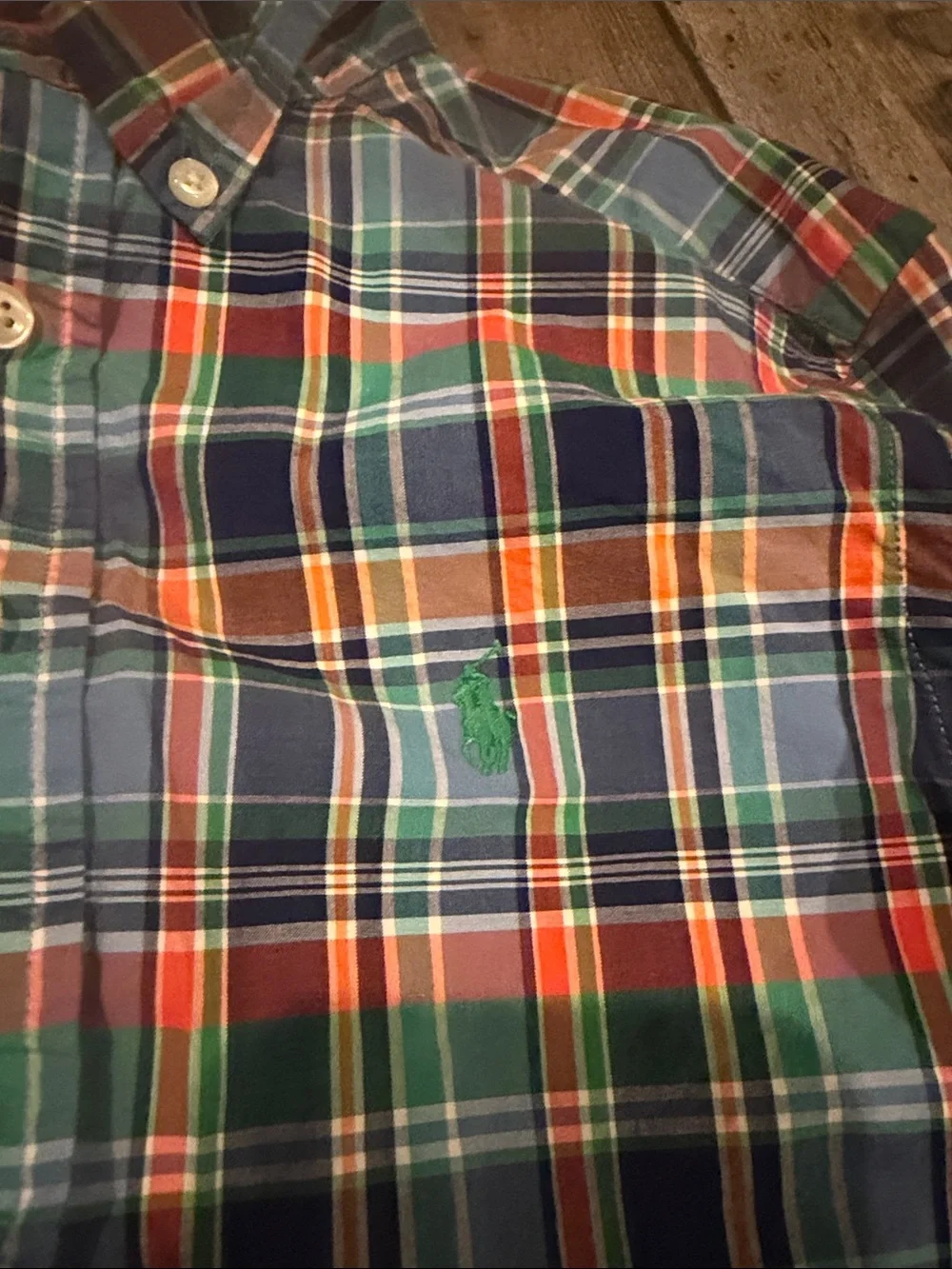Ralph Lauren Plaid Button-Down Shirt Size 8
